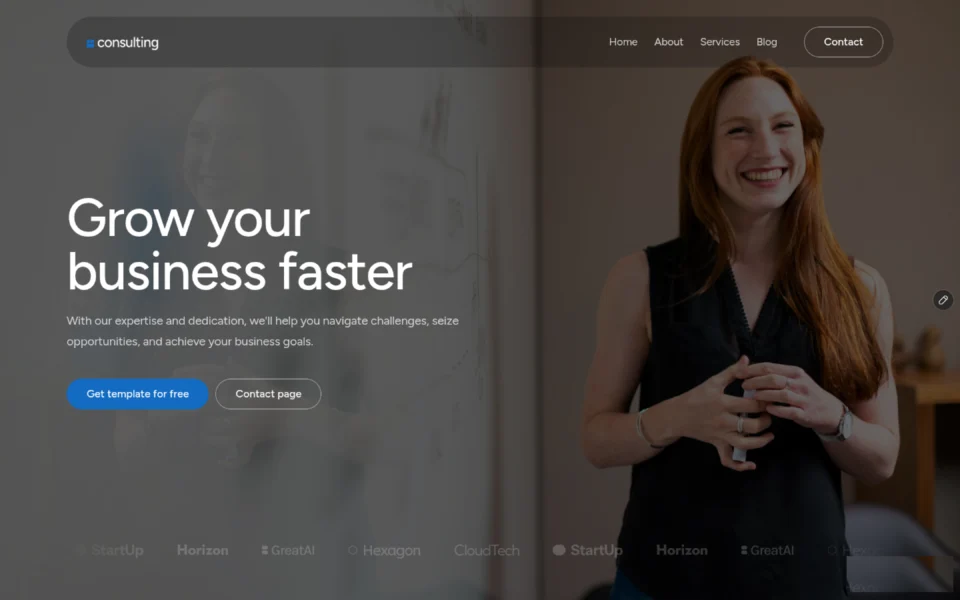 Consulting website design by BoostWeb