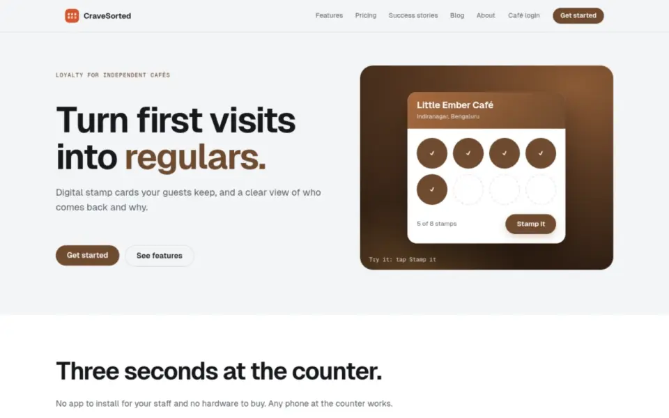 CraveSorted website design by BoostWeb