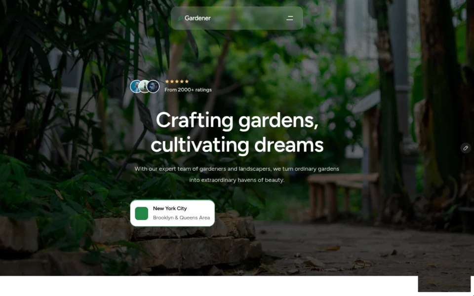 Gardener website design by BoostWeb