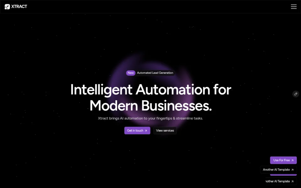 Xtract website design by BoostWeb